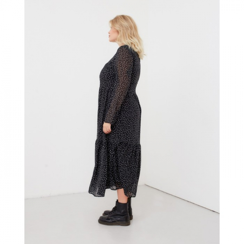 Платье женское миди MIST plus-size, р.50, черный