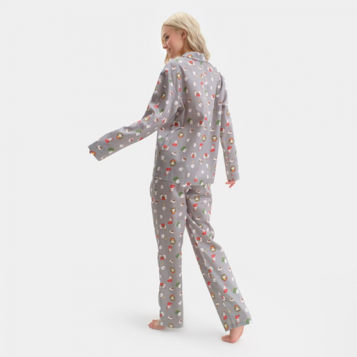 Пижама новогодняя женская KAFTAN Зайка, цвет серый, размер 40-42