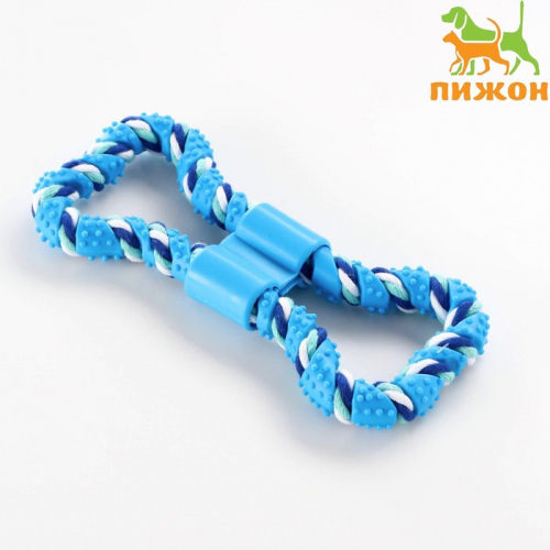 Игрушка витая из резины и каната 