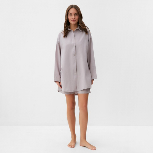 Комплект женский (рубашка, шорты) KAFTAN размер 48-50, серый