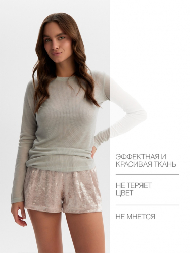 Комплект женский домашний (лонгслив и шорты) KAFTAN «Бархат», размер 48-50, розовый
