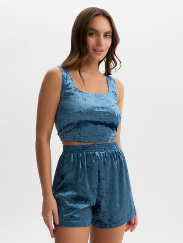 Топ женский KAFTAN Velvet, размер 48-50, синий