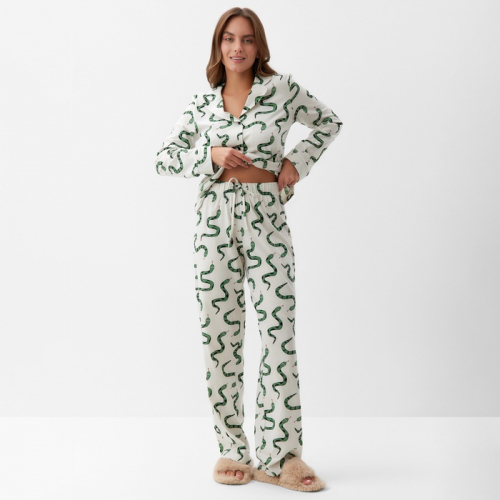 Пижама новогодняя женская (рубашка и брюки) KAFTAN 