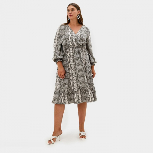 Платье женское MIST plus-size, размер 50, цвет бежевый