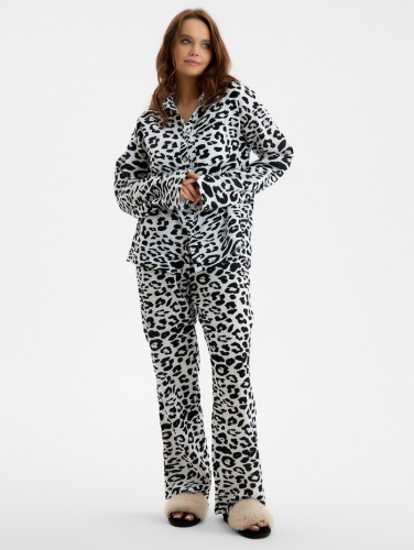 Комплект домашний женский (рубашка, брюки) KAFTAN «Муслин: leopard» размер 40-42