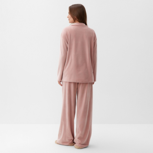 Костюм женский (рубашка и брюки) KAFTAN Plushy р. 52-54, розовый