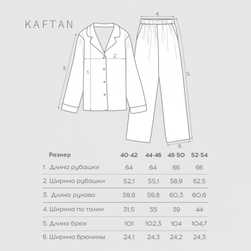 Пижама новогодняя женская KAFTAN Сhristmas time размер 52-54