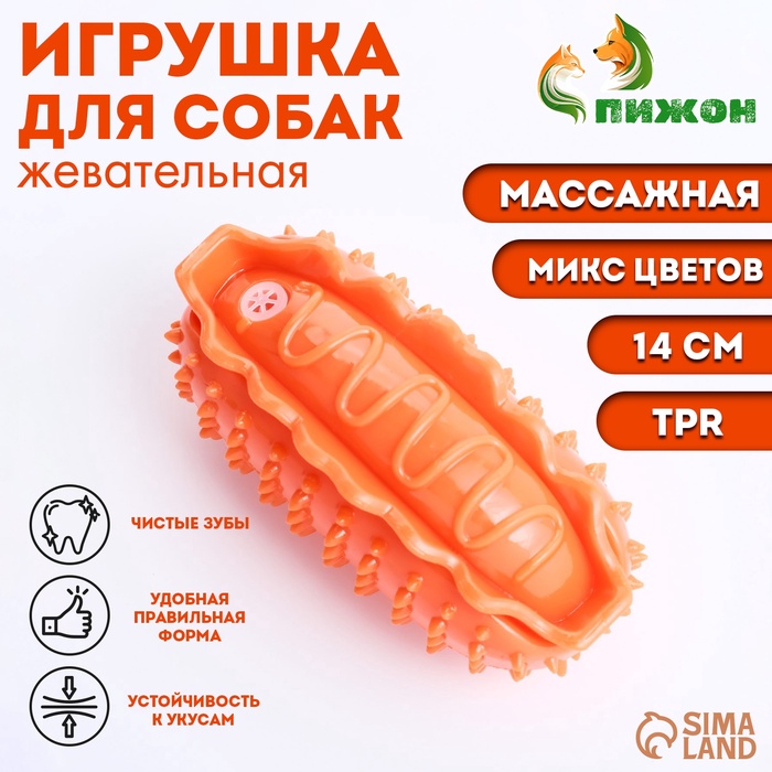 Игрушка массажная пищащая для собак