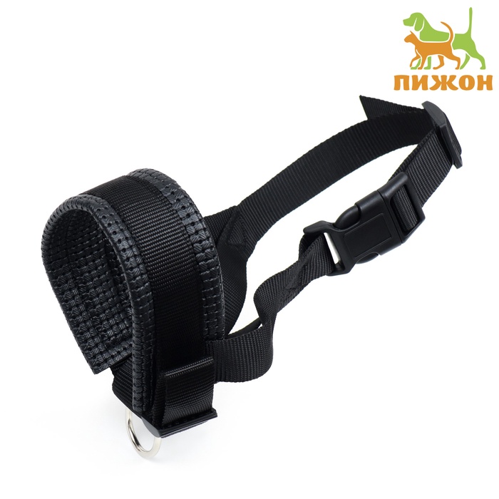 Недоуздок-намордник для собак с подкладом, размер XL, ОM 23-34 см, ОШ 20-28 см, черный