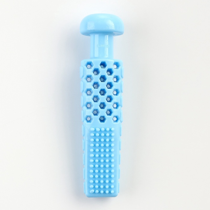 Игрушка для собак «Башня», TPR, массажная, 14×2.8 см, голубая