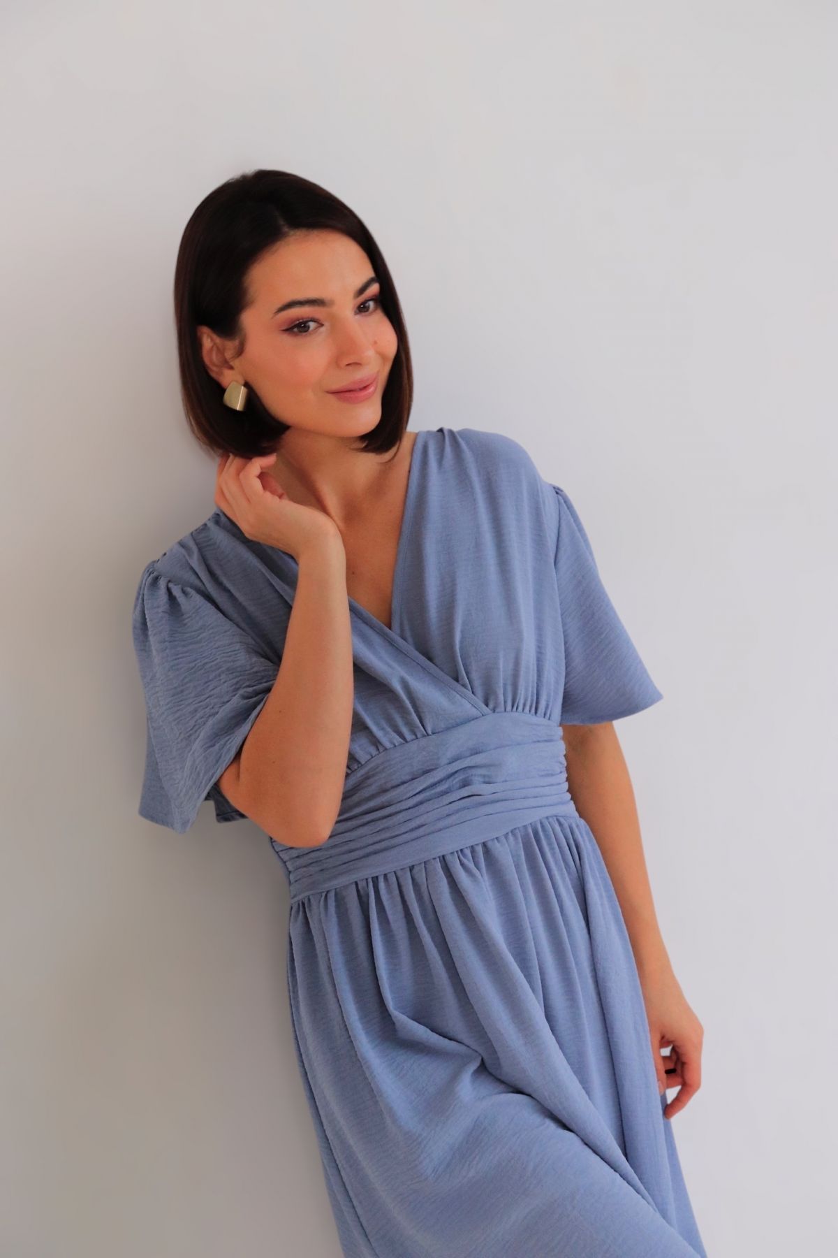 13592 Платье в приглушенно-голубом (остаток: 44-46)