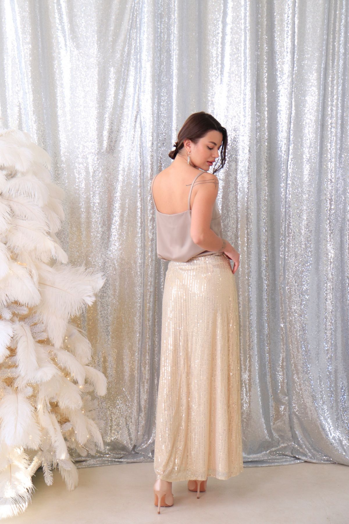 12599 Мерцающая юбка-макси