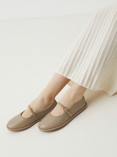 Балетки мэри-джейн TENDANCE 4434936, коричнево-серый