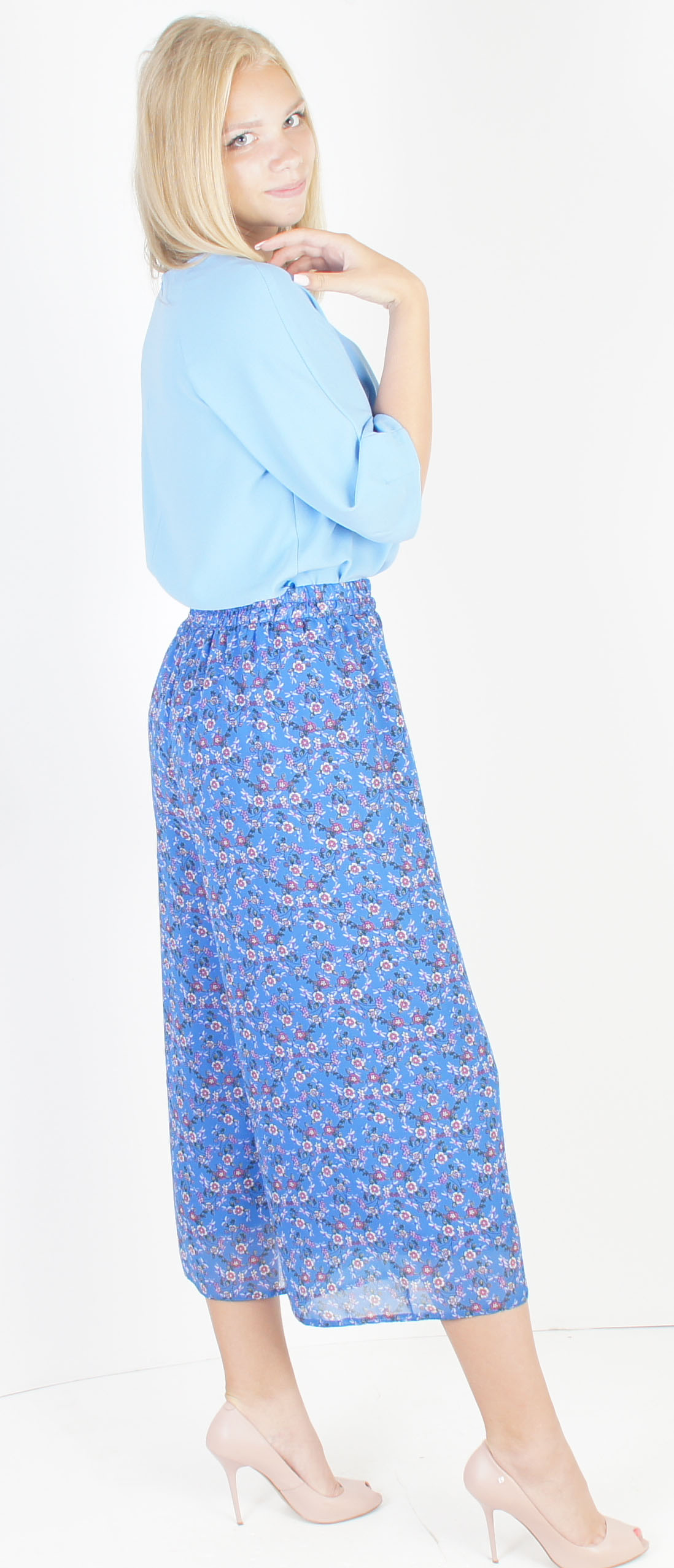 Женские летние брюки Юбка брюки шифон стрекоза