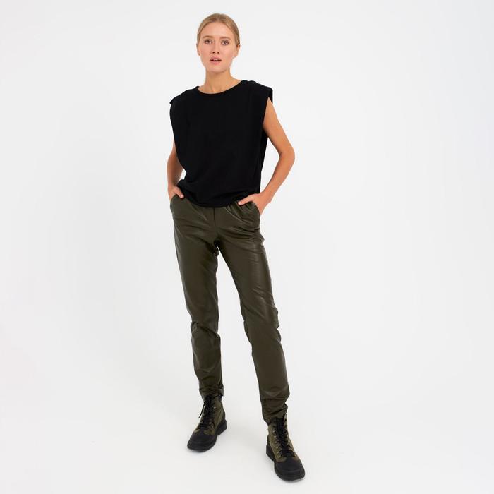 Футболка женская MINAKU OVERSIZE FIT: цвет чёрный, р-р 42