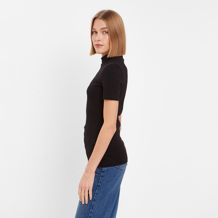 Футболка женская MINAKU SLIM FIT: цвет чёрный, р-р 48