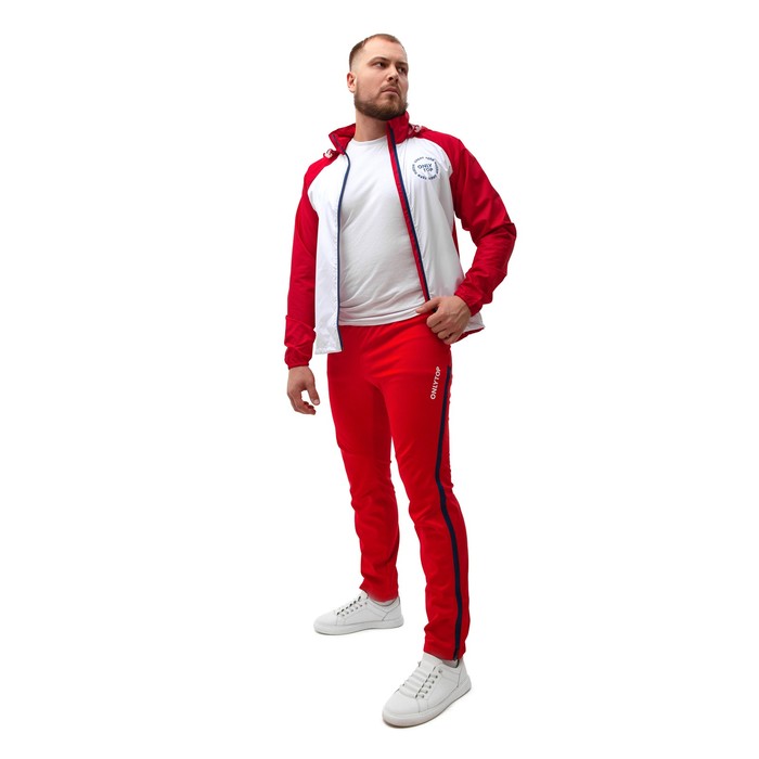 Брюки спортивные ONLYTOP унисекс, р. 58, цвет красный