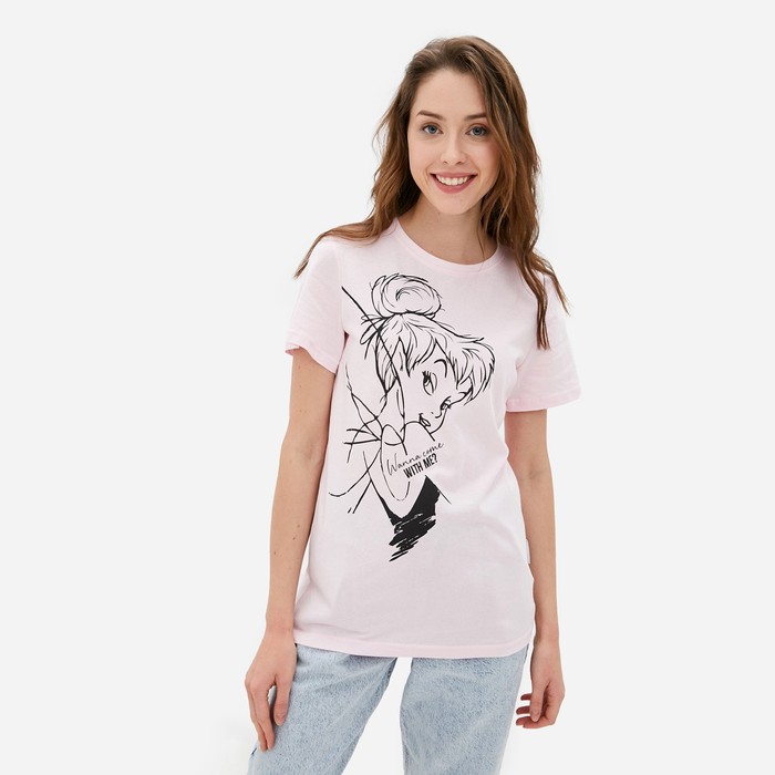 Футболка Tinker Bell Disney, размер 40, розовая