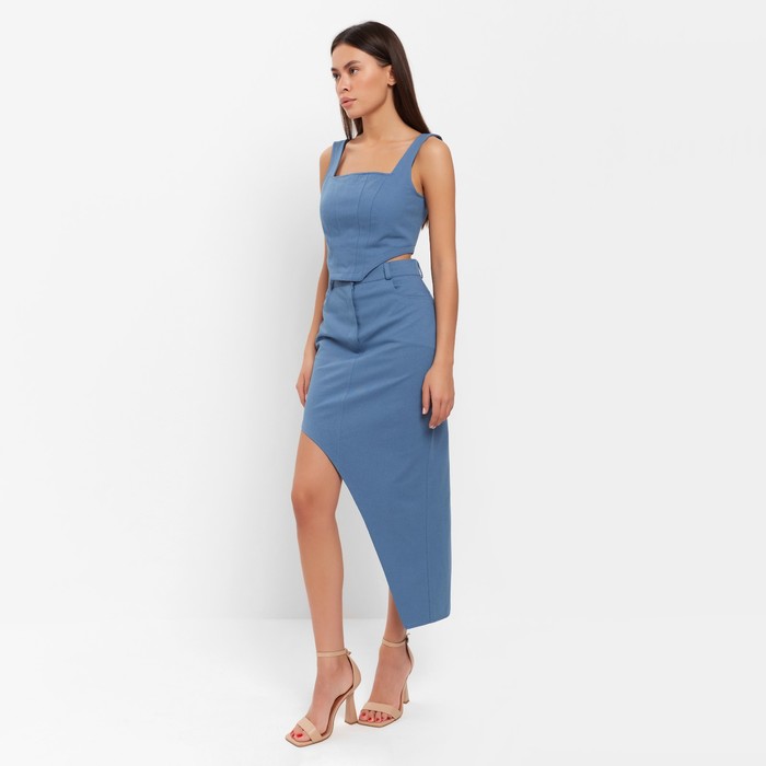 Юбка женская асимметричная MIST: Denim р.42, синий
