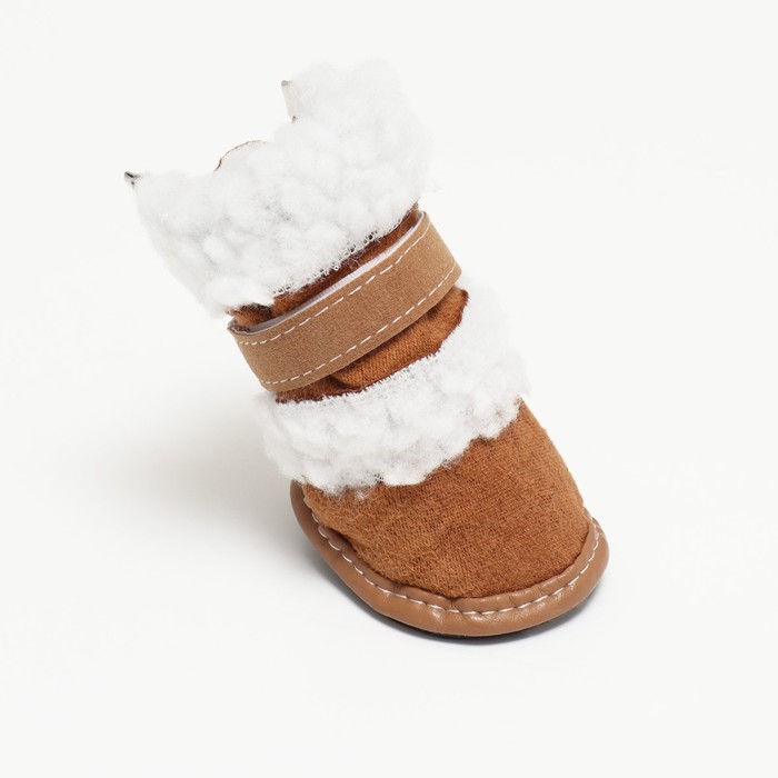 Ботинки «Унты», набор 4 шт., размер 4 (подошва 6.5×4.7 см), коричневые