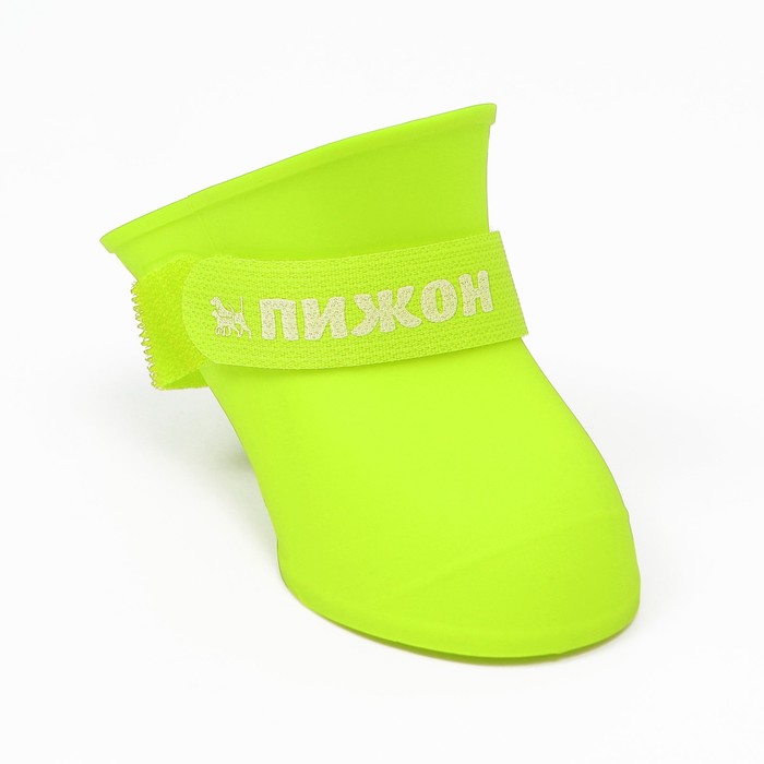 Сапоги резиновые для животных Пижон, набор 4 шт., р-р L (подошва 5.7×4.5 см), жёлтые