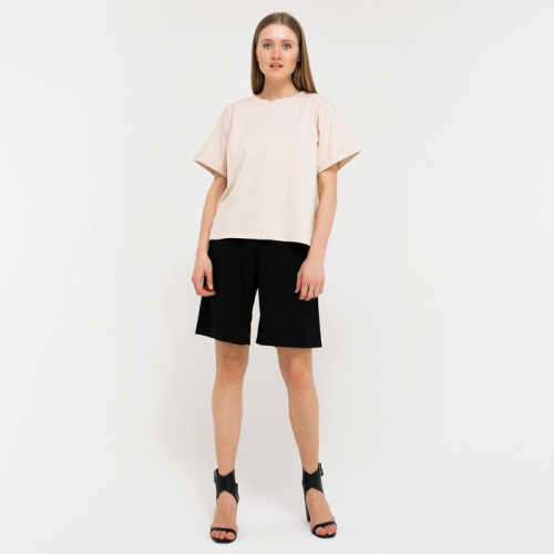 Футболка женская MINAKU REGULAR FIT: цвет бежевый, р-р 52