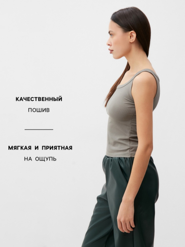 Майка женская MIST р.S, оливковый