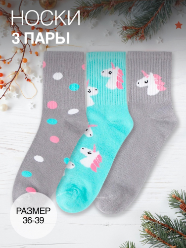 Новогодний подарочный набор термос и носки 3 пары KAFTAN 