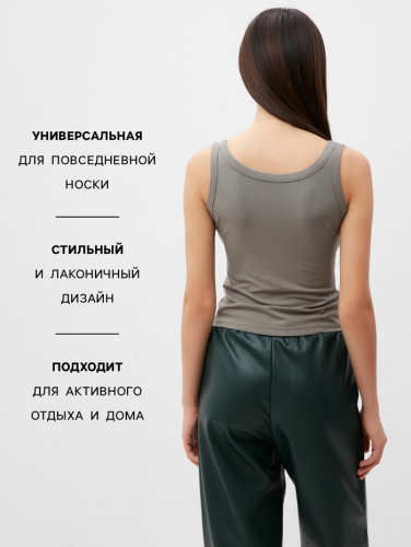 Майка женская MIST р.S, оливковый