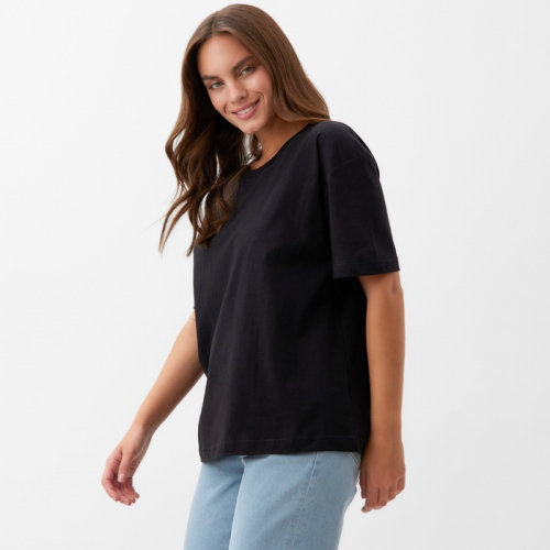 Футболка женская KAFTAN: Basic line цв. черный, р-р 52-54