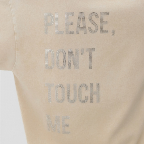 Футболка женская Mist Don't touch me из вареного хлопка, р. S, молочный