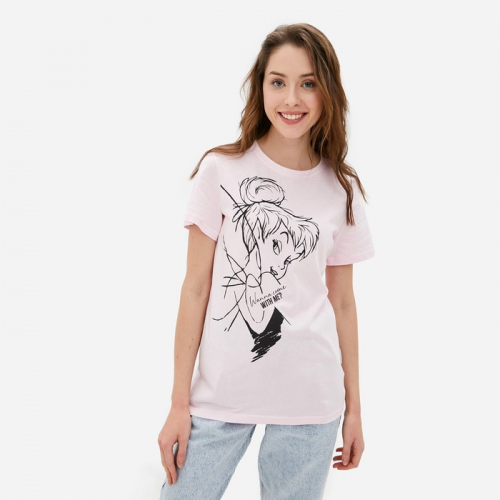 Футболка Tinker Bell Disney, размер 40, розовая