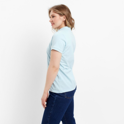 Футболка (поло) женская MINAKU REGULAR FIT: цвет голубой, р-р 48