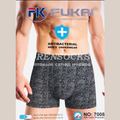 FUKAI МУЖСКИЕ ТРУСЫ БОКСЕРЫ ХЛОПОК, РАЗМЕРЫ 50=4ШТ.,52=10ШТ.,56=4ШТ. АССОРТИ ОТЛИЧНОГО КАЧЕСТВА 7008
