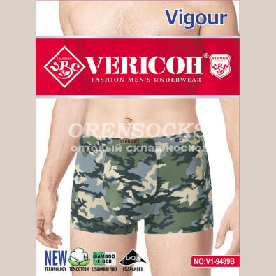 VERICON МУЖСКИЕ ТРУСЫ БОКСЕРЫ, В УПАКОВКЕ 6 ШТ. РАЗМЕРЫ 52,54,56 ПО 2 ШТ. НА КАЖДЫЙ РАЗМЕР 9489BT