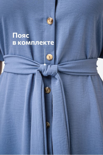 Женское платье-рубашка из ткани-жатка Happyfox