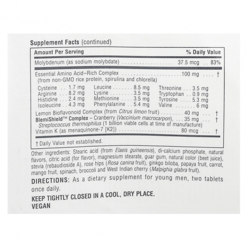 NaturesPlus, Source of Life, Power Teen® for Him, добавка для мальчиков-подростков, без сахара, со вкусом лесных ягод, 60 жевательных таблеток