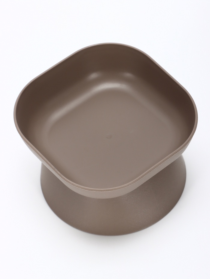 Миска для животных КУБ 0,2л,Soft-touch, французcкий серый