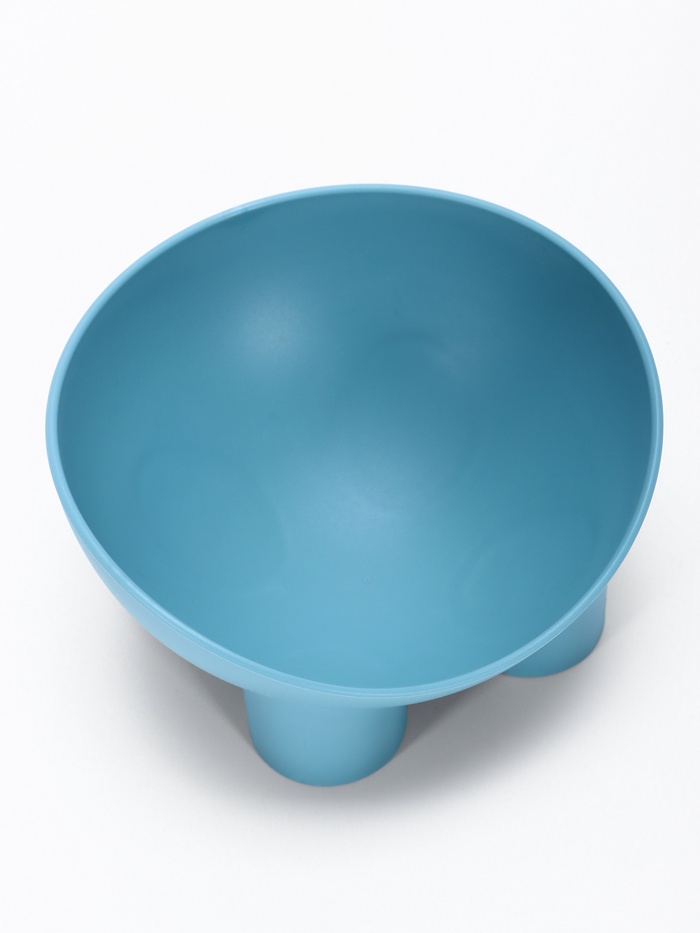 Миска для животных БЕГЕМОТ 0,3л,Soft-touch, серо- голубой