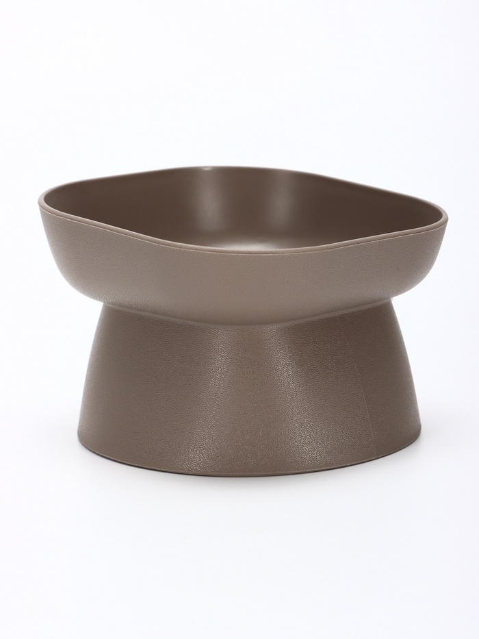 Миска для животных КУБ 0,2л,Soft-touch, французcкий серый