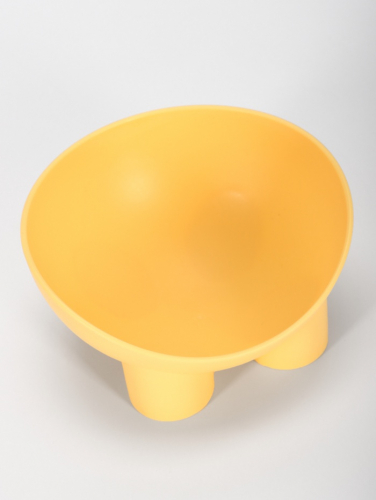 Миска для животных БЕГЕМОТ  0,3л,Soft-touch, банановый