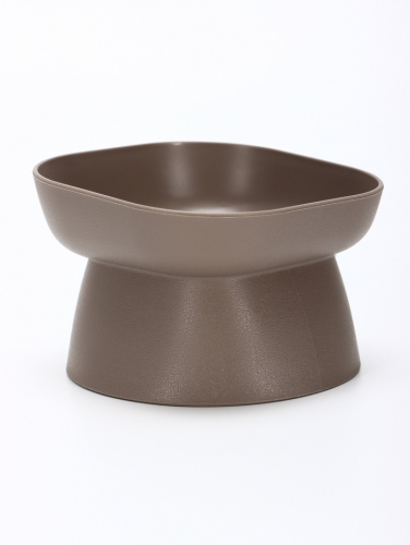 Миска для животных КУБ  0,2л,Soft-touch, французcкий серый