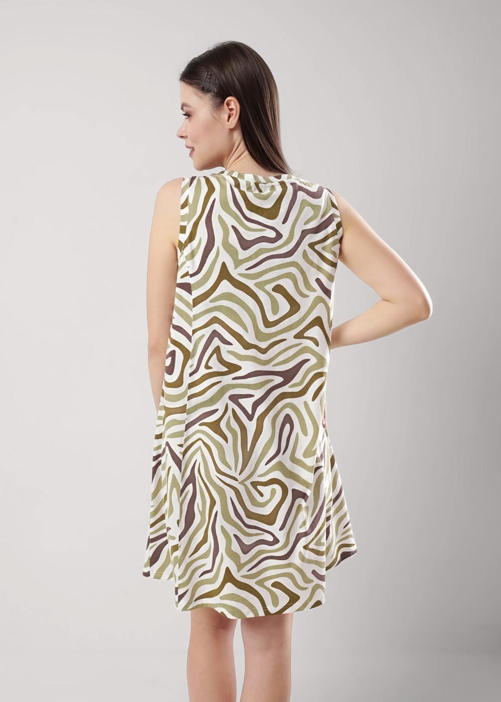 Ст.цена 1190р CLE LS25-1164 Сорочка ночная женская LS25-1164 молочный/хаки