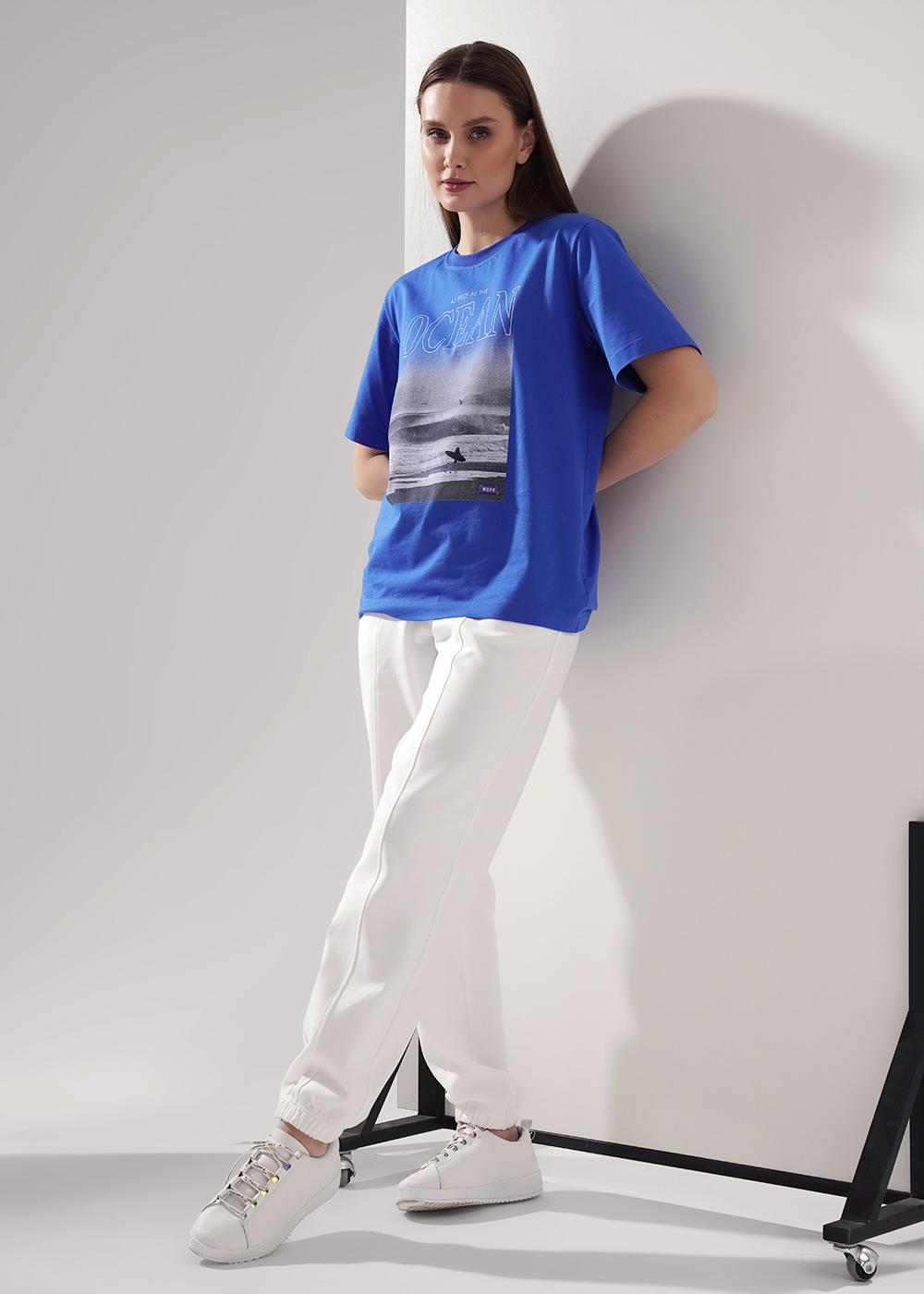 Ст.цена 890р CLE LF25-1163 Футболка женская для дома LF25-1163 синий