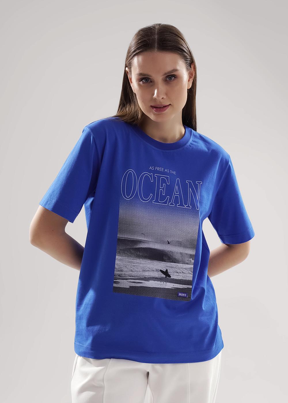 Ст.цена 890р CLE LF25-1163 Футболка женская для дома LF25-1163 синий