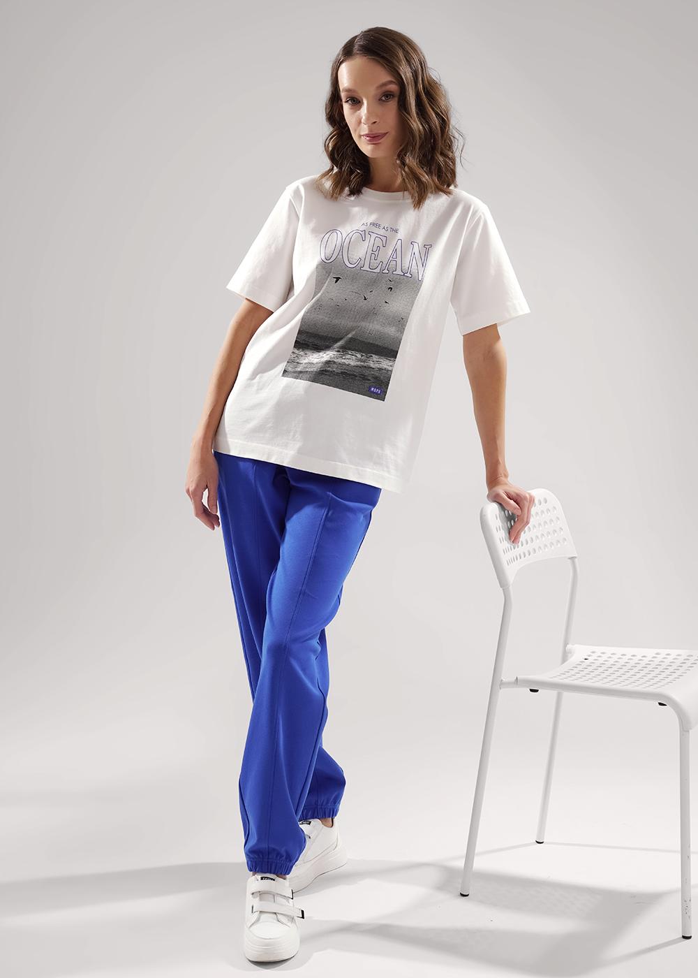 Ст.цена 890р CLE LF25-1163 Футболка женская для дома LF25-1163 молочный