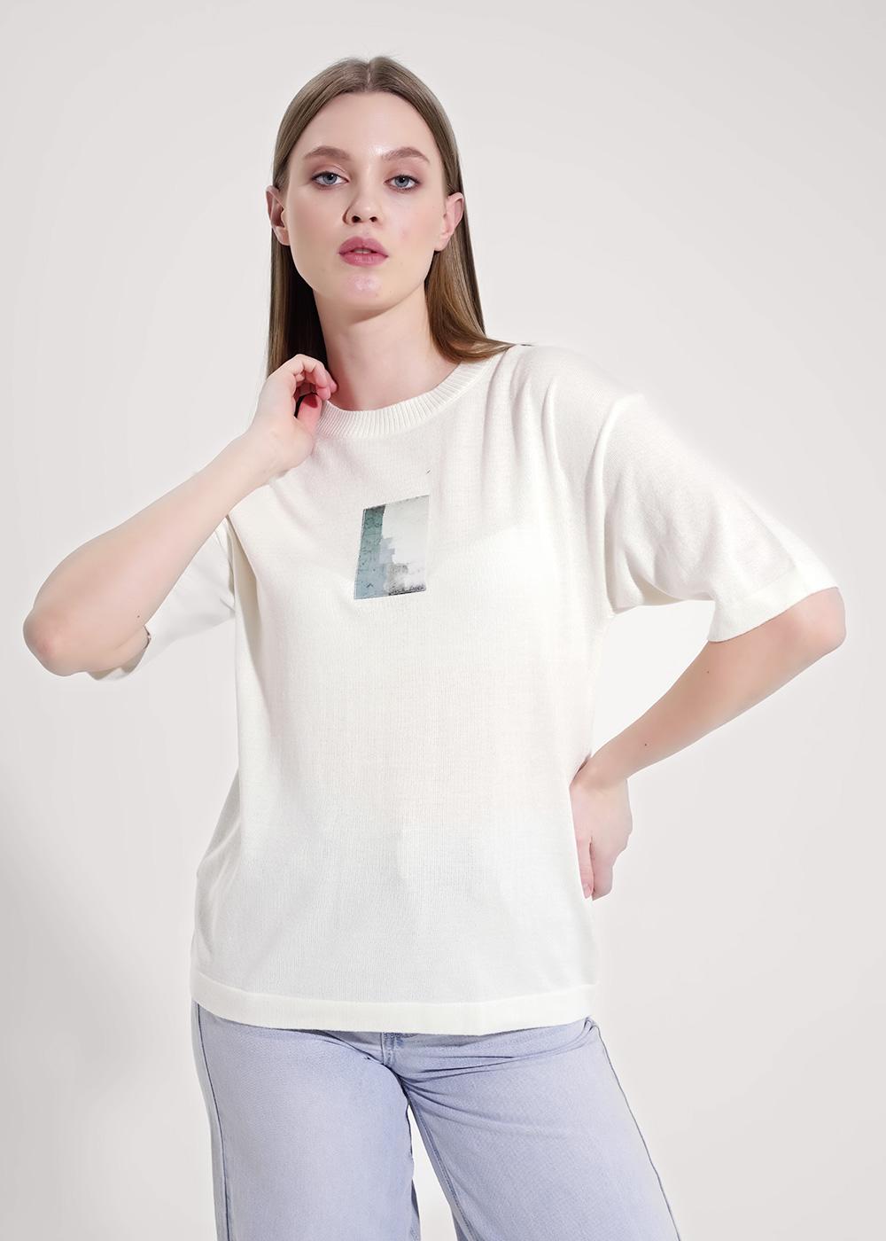 Ст.цена 875р CLE 254004ха _2 Джемпер женский 254004ха _2 молочный