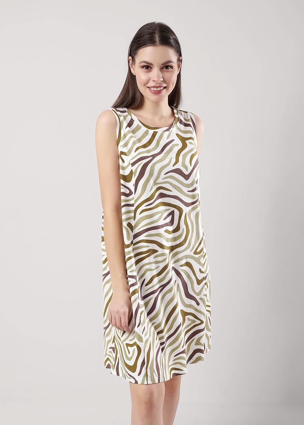 Ст.цена 1190р CLE LS25-1164 Сорочка ночная женская LS25-1164 молочный/хаки