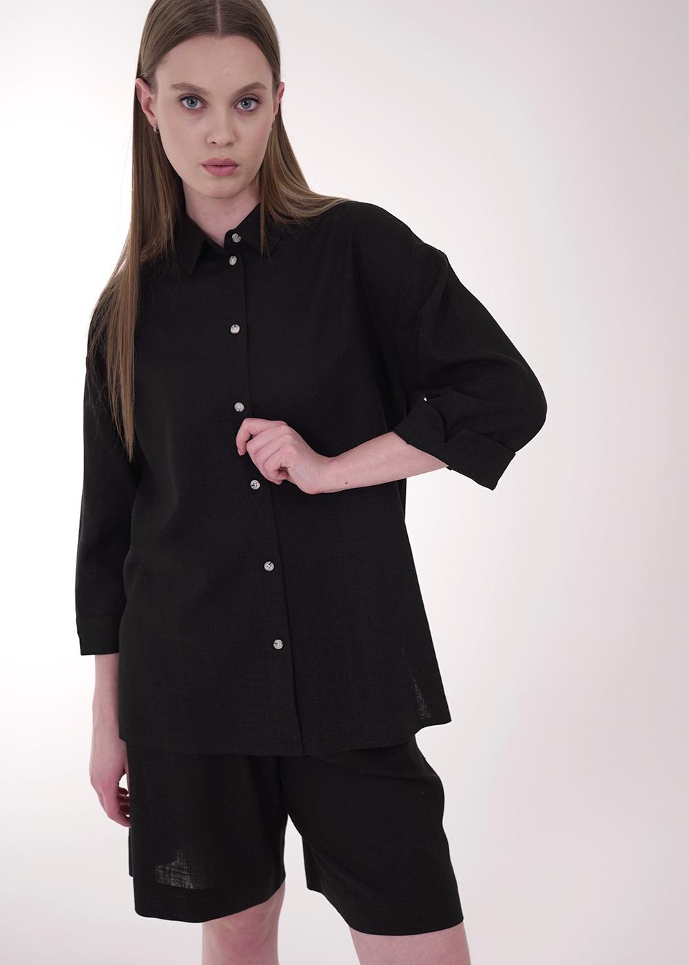 Ст.цена 1950р CLE 253189/170лв Рубашка женская 253189/170лв чёрный