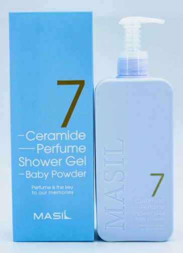 MASIL 7 CERAMIDE PERFUME SHOWER GEL Парфюмированный гель для душа с керамидами и ароматом детской присыпки 300мл